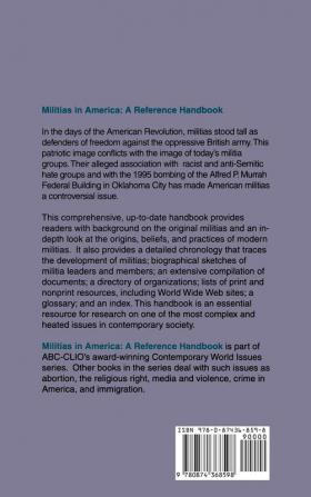 Militias in America: A Reference Handbook (Contemporary World Issues)