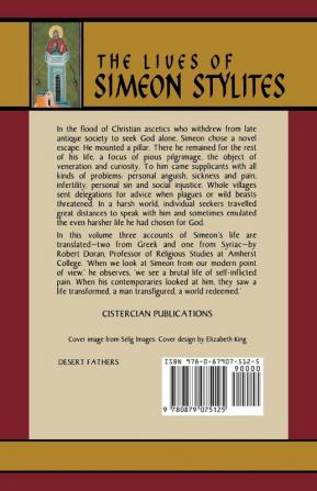 The Lives Of Simeon Stylites: Lives of Simeon Stylites: 112 (Cistercian Studies Series)