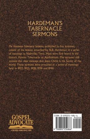 Hardeman's Tabernacle Sermons Volume I: 01