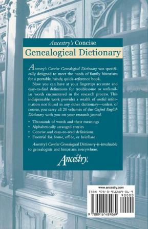 Ancestry's Concise Genealogical Dictionary