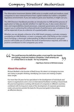 The AIM Directors Handbook: The essential guide for directors before and after flotation on the Alternative Investment Market (Company Directors Masterclass)