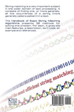 Handbook of Exact String Matching Algorithms