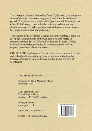 CSM 101 to CSM 200 (Volume 2) (Cantigas De Santa Maria Of Alfonso X El Sabio A Performing Edition)