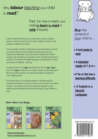 Learn to Read with Phonics: Beginner Reader Book 5. A fun colour in phonic reading scheme: v. 8 Bk. 5