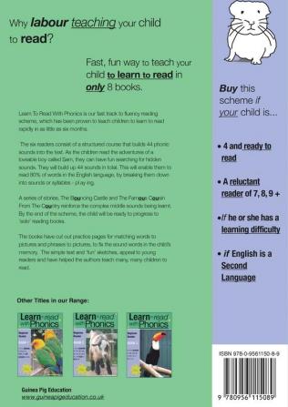 Learn to Read with Phonics: Beginner Reader Book 6. A fun colour in phonic reading scheme: v. 8 Bk. 6