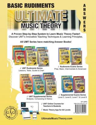 Basic Rudiments Answer Book - Ultimate Music Theory: Basic Music Theory Answer Book (identical to the Basic Theory Workbook) Saves Time for Quick ... 9 (Ultimate Music Theory Rudiments Books)