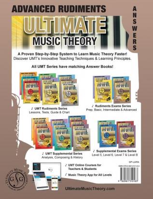 Advanced Rudiments Answer Book - Ultimate Music Theory: Advanced Music Theory Answer Book (identical to the Advanced Theory Workbook) Saves Time for ... 13 (Ultimate Music Theory Rudiments Books)