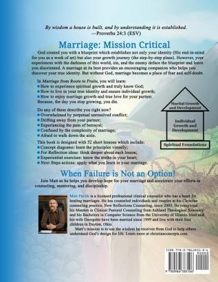 Marriage From Roots To Fruits: Understanding God's Design for Growing in the Good Soil