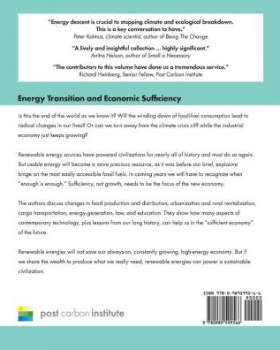 Energy Transition and Economic Sufficiency: Food Transportation and Education in a Post-Carbon Society