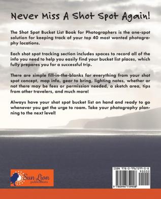 Shot Spots Bucket List Book For Photographers