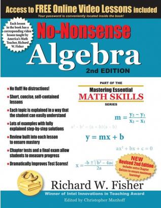 No-Nonsense Algebra 2nd Edition: Part of the Mastering Essential Math Skills Series