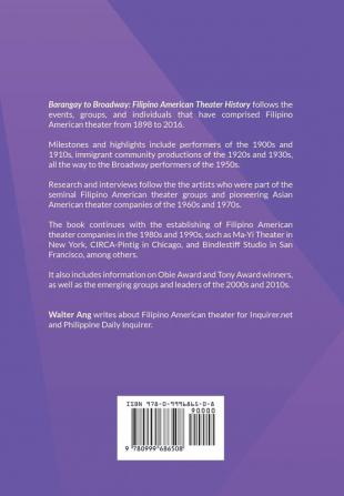 Barangay to Broadway: Filipino American Theater History