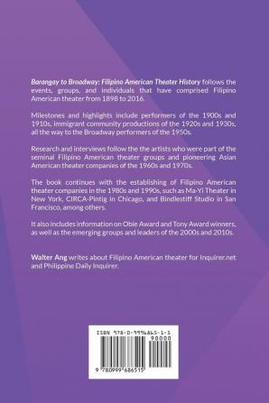 Barangay to Broadway: Filipino American Theater History