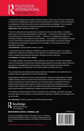 Routledge International Handbook of Restorative Justice