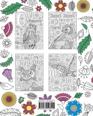 Owl Coloring Book: Coloring Books for Adults Gifts for Owl Lovers Floral Mandala Coloring Pages