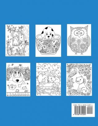 Cute Animal Coloring Book for Girls