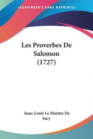 Les Proverbes De Salomon (1727)