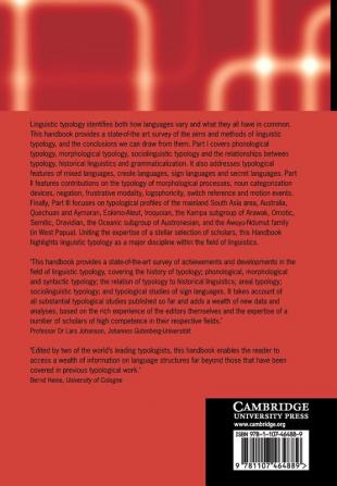 The Cambridge Handbook of Linguistic Typology (Cambridge Handbooks in Language and Linguistics)