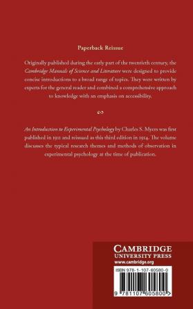 An Introduction to Experimental Psychology