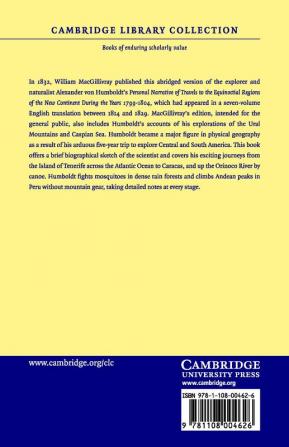 The Travels and Researches of Alexander Von Humboldt