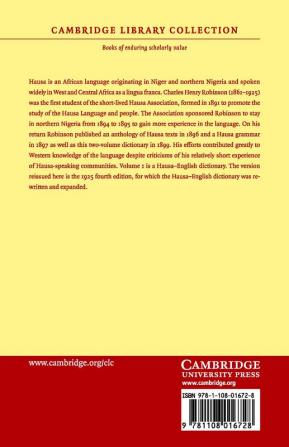 Dictionary of the Hausa Language - Volume 1