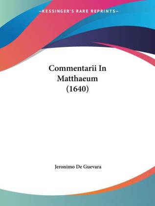 Commentarii in Matthaeum