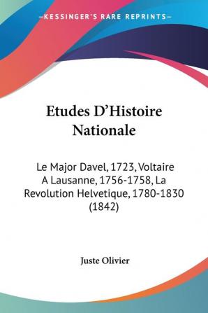 Etudes D'Histoire Nationale