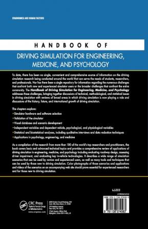 Handbook of Driving Simulation for Engineering Medicine and Psychology