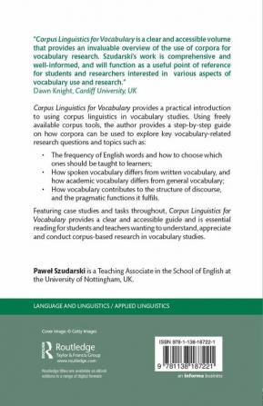 Corpus Linguistics for Vocabulary