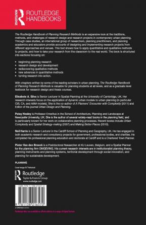 Routledge Handbook of Planning Research Methods