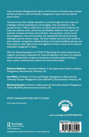 Crisis and Disaster Management for Sport