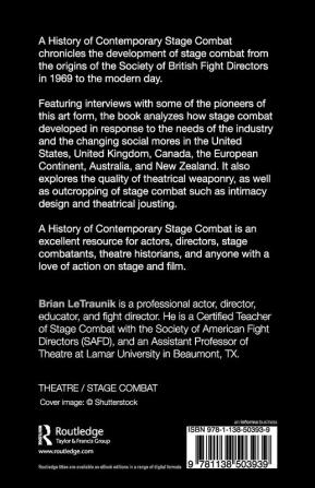 History of Contemporary Stage Combat