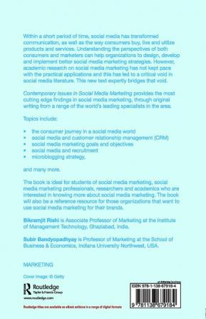 Contemporary Issues in Social Media Marketing