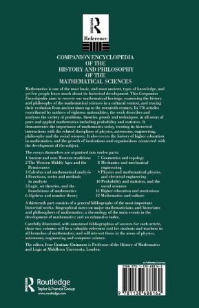 Companion Encyclopedia of the History and Philosophy of the Mathematical Sciences