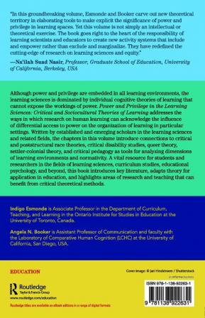 Power and Privilege in the Learning Sciences