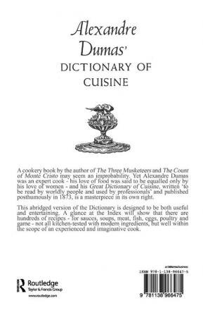 Alexander Dumas Dictionary Of Cuisine