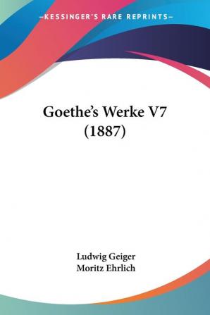 Goethe's Werke V7 (1887)