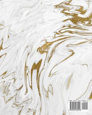 Liquid Gold Marble Composition Notebook - Large Ruled Notebook - 8x10 Lined Notebook (Softcover Journal / Notebook / Diary): 253 (8x10 Lined Softcover Notebook)