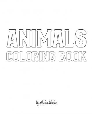 Animals with Scissor Skills Coloring Book for Children - Create Your Own Doodle Cover (8x10 Softcover Personalized Coloring Book / Activity Book) (Animal Coloring Books)