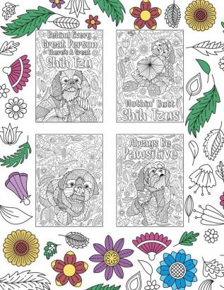 Shih Tzu Adult Coloring Book