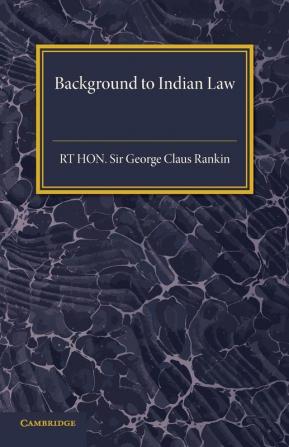 Background to Indian Law