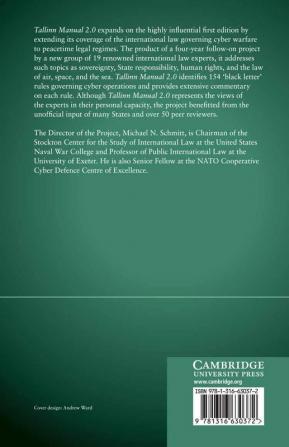 Tallinn Manual 2.0 on the International Law Applicable to Cyber             Operations