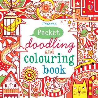 POCKET DOODLING AND COLOURING BOOKS: RED