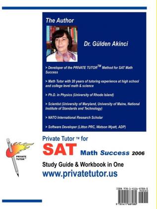 Private Tutor for SAT Math Success 2006