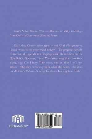 God's Notes Volume III