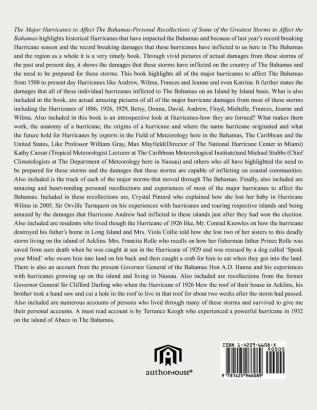 The Major Hurricanes to Affect the Bahamas: Personal Recollections of Some of the Greatest Storms to Affect the Bahamas