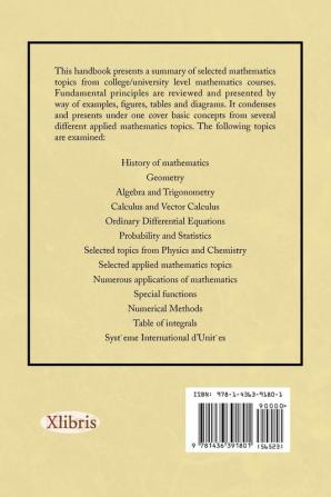 Mathematics Reference Book for Scientists and Engineers