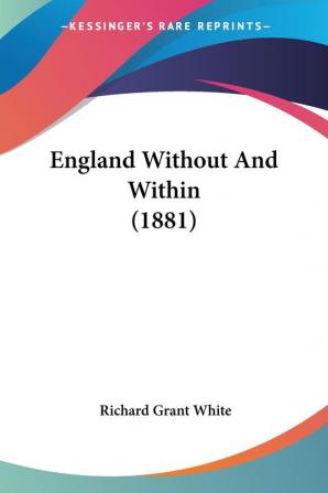 England Without And Within (1881)