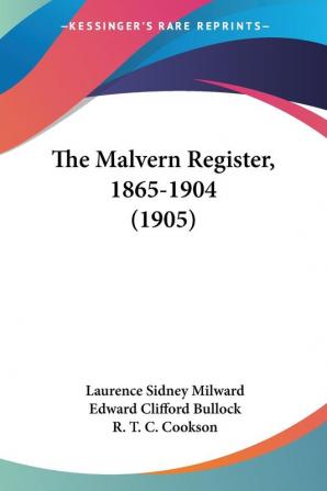 The Malvern Register 1865-1904 (1905)