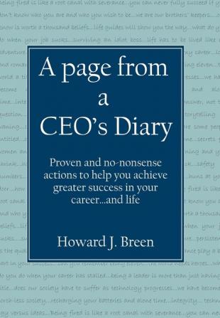 A page from a CEO's Diary